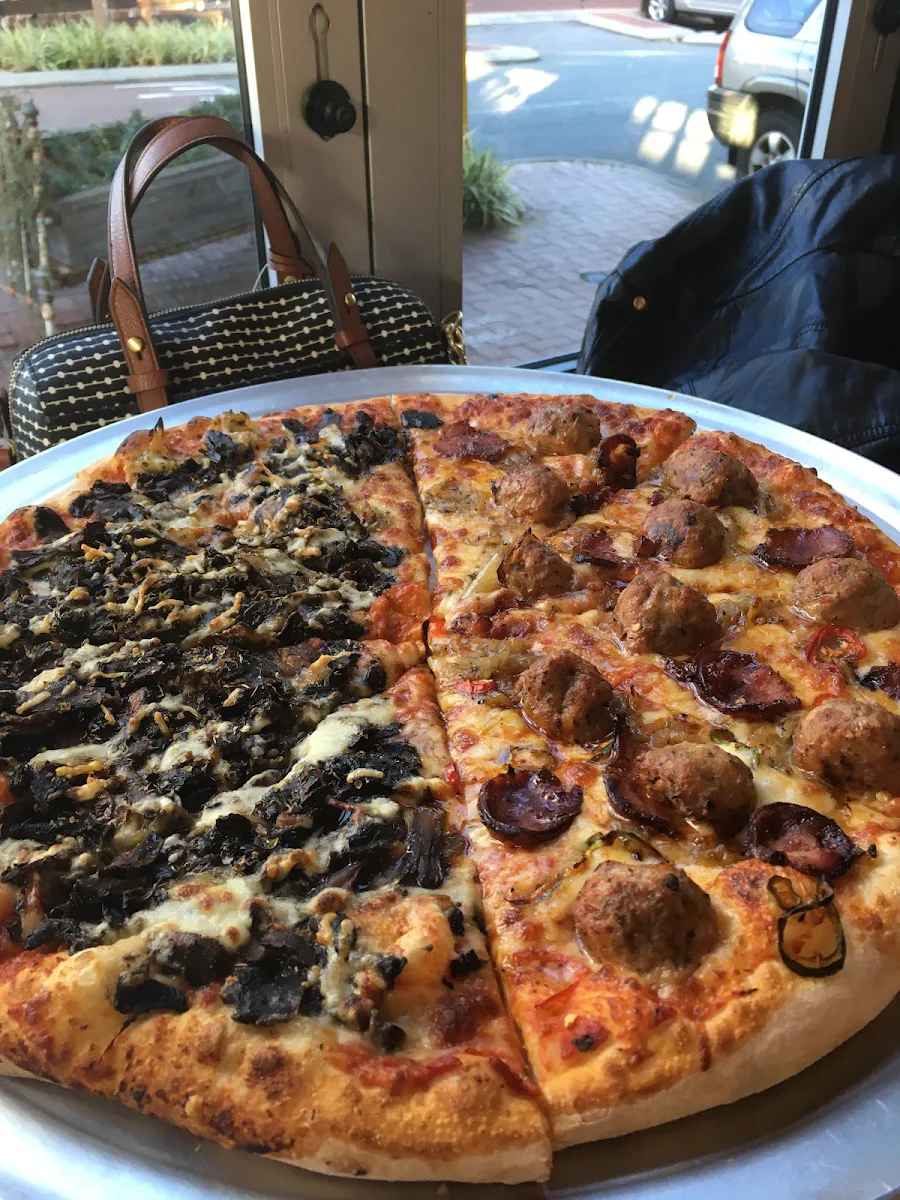Half and Half Vegan Pizza