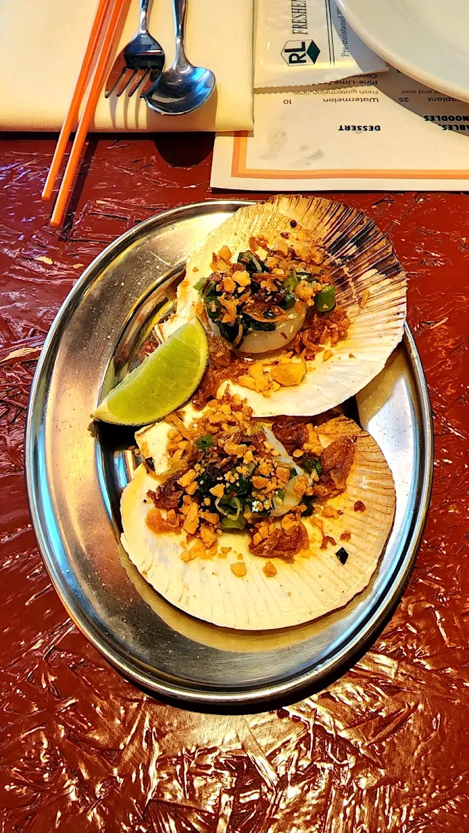 Grilled Half Shell Scallops, MuMu