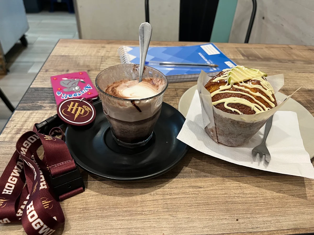 Hot Chocolate Almond and Home Made Fresh Muffin a Favourite