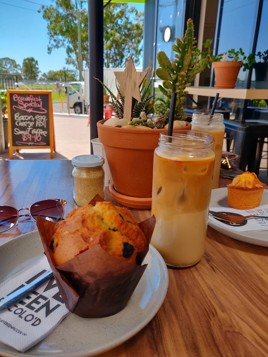 Iced Latte & Blueberry Muffin