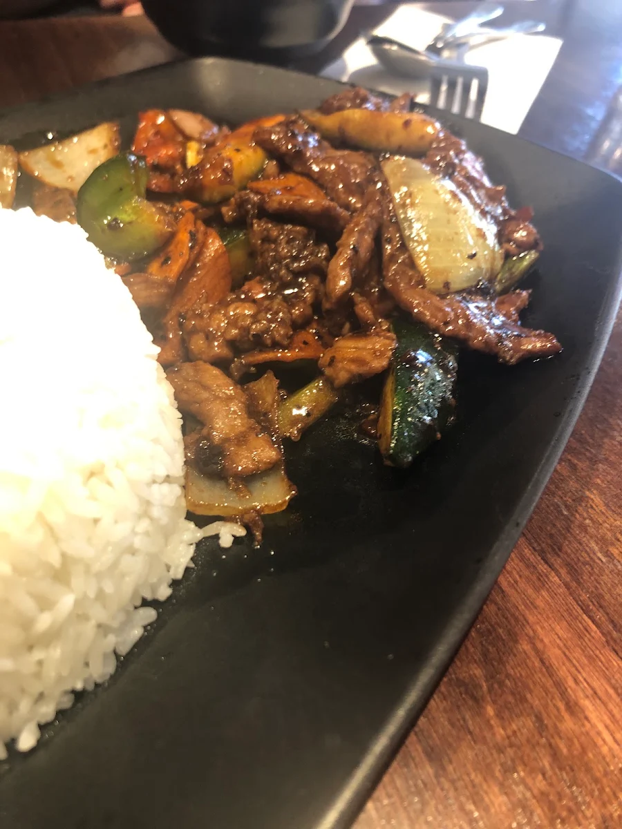 Pepper Beef, East Alley Dumpling and Beer