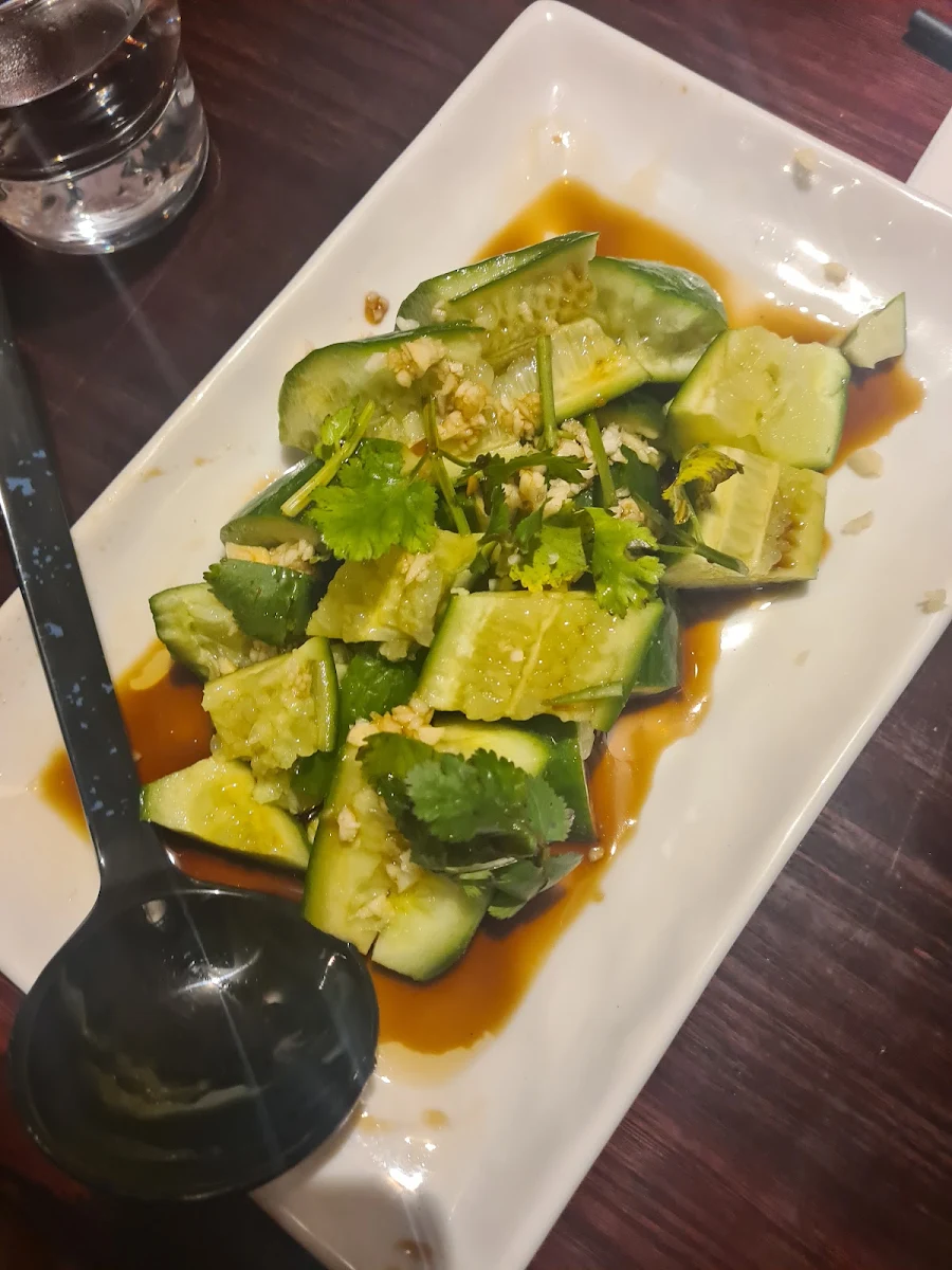 Picked Cucumber, East Alley Dumpling and Beer