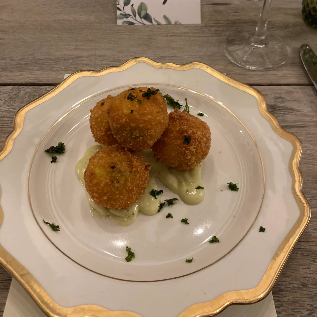 Cacio Pepe E Zucchini Arancini with Green Goddess Sauce