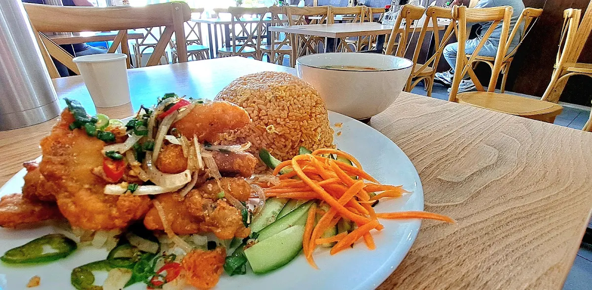 Salt & Pepper Pork with Tomato Rice