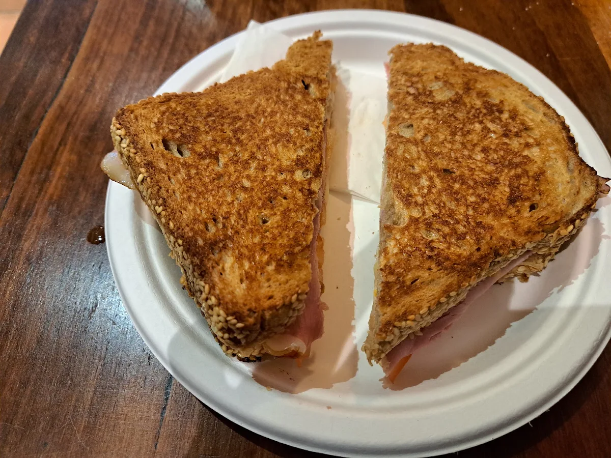 Toasted Ham Cheese & Tomato on Wholemeal Sourdough