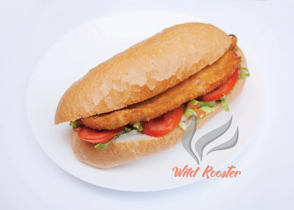 Chicken Schnitzel Roll, Wild Rooster Chicken Shop
