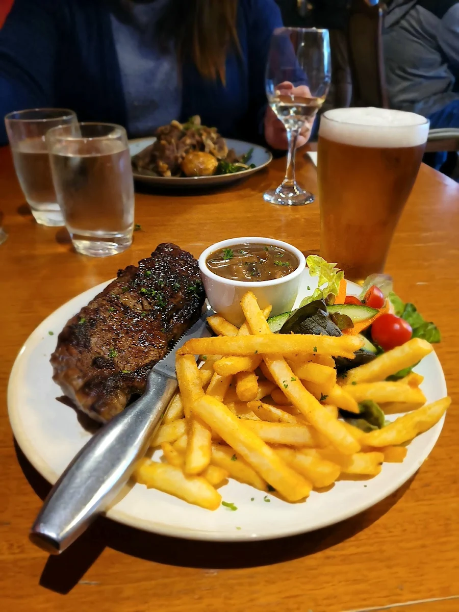 Porterhouse Steak and Chips with Side Salad