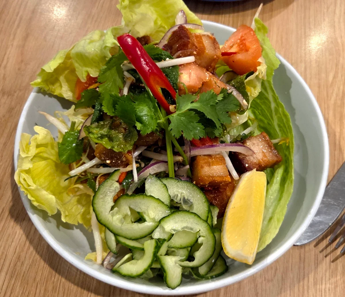 Crispy Pork Belly Salad