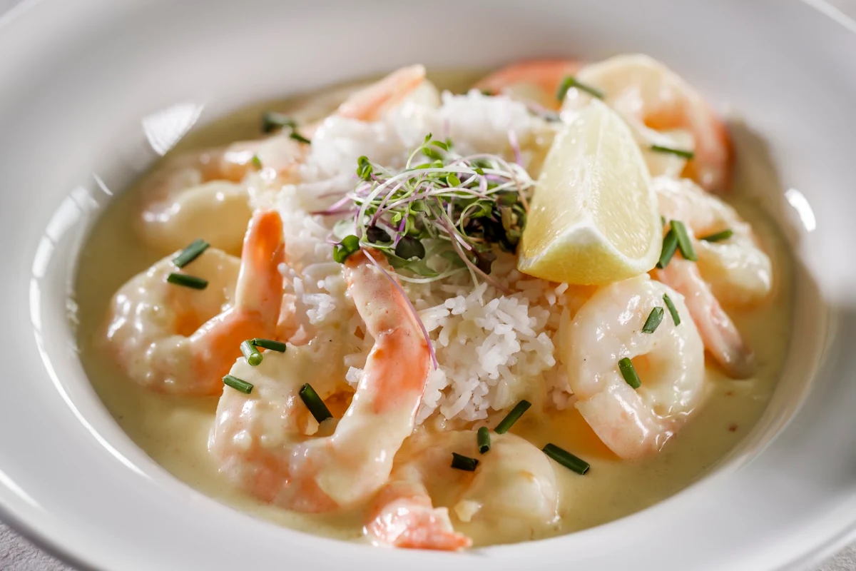 Creamy Garlic Prawns