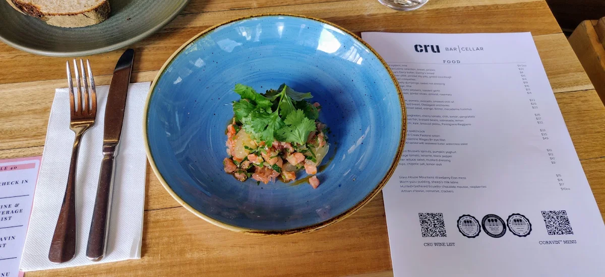 Ceviche, CRU Bar & Cellar
