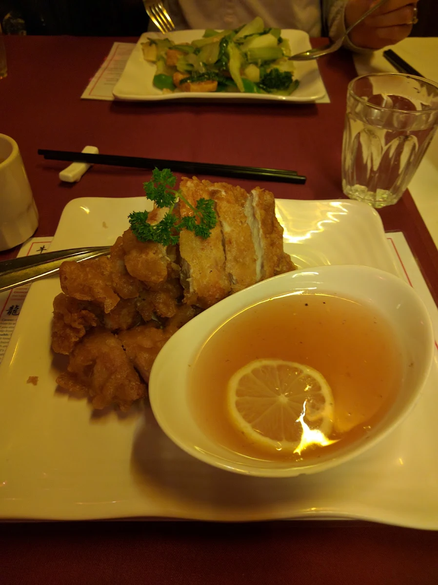 Crispy Lemon Chicken & Rice, Sing Tao Chinese Restaurant