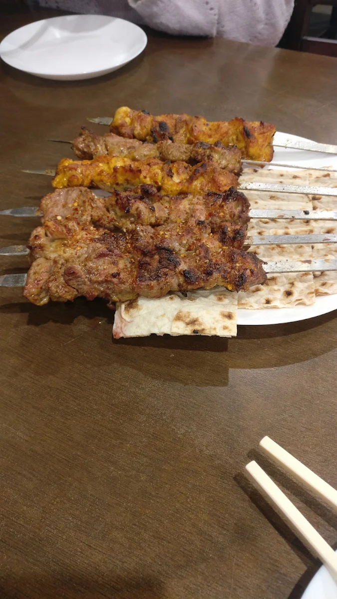 Lamb Skewers and Chicken Skewers