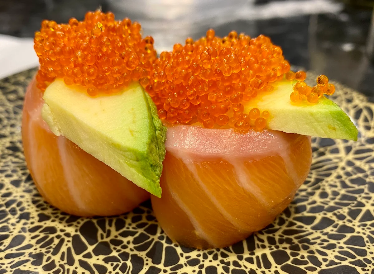 Salmon Sushi with Masaki and Avocado