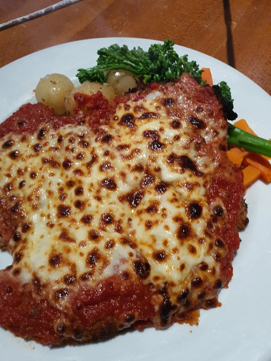 Parmigiana Schnitzel with Veg