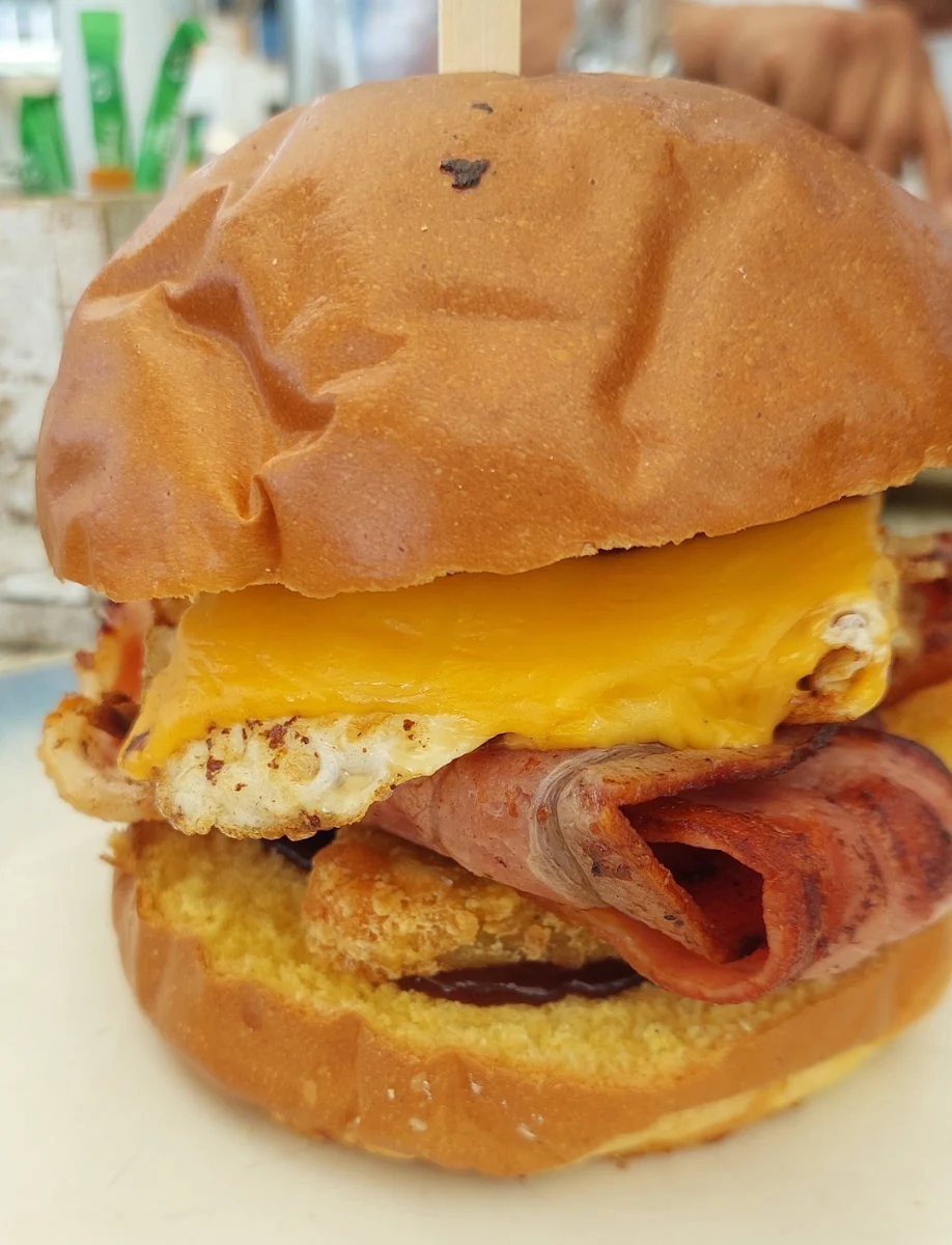 BBQ Bacon & Egg Roll, The Surfers Paradise Beach Cafe