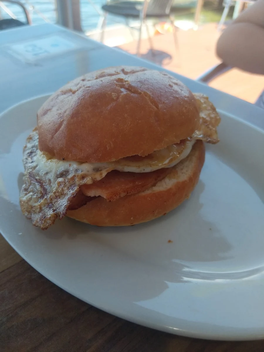 Bacon and Egg Roll, Pelican Shores Café and Marina