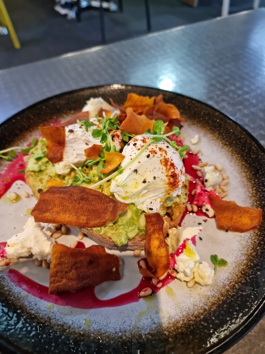 Avocado and Feta Poached Eggs