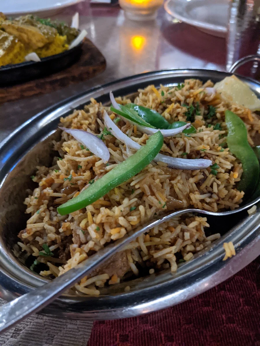 Beef Biryani, A Night in India Restaurant EST 1996