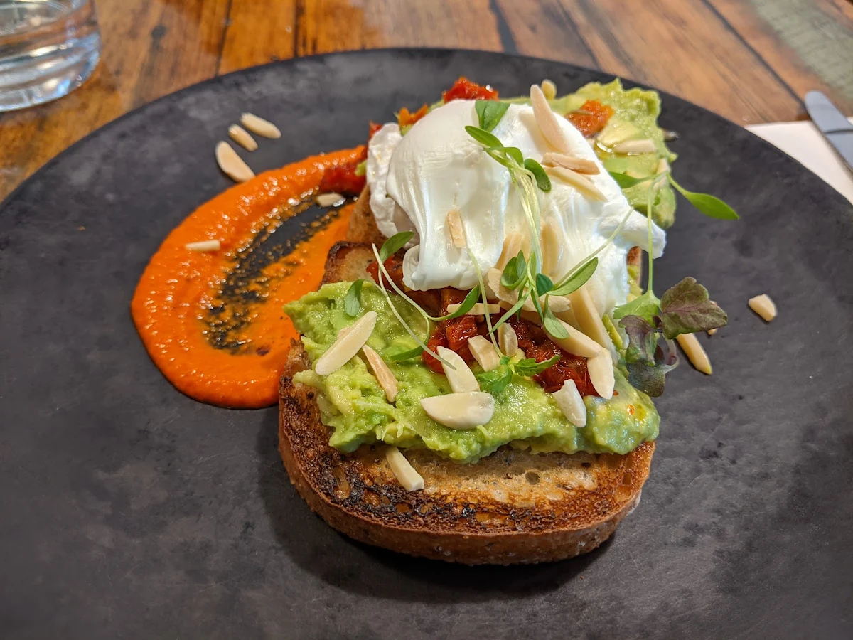 Smashed Avo with Poached Eggs, Little Oink