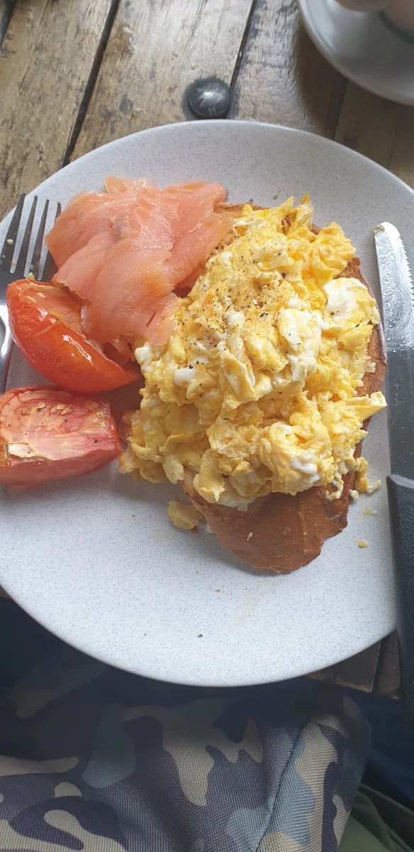 Scrambled Eggs with Salmon