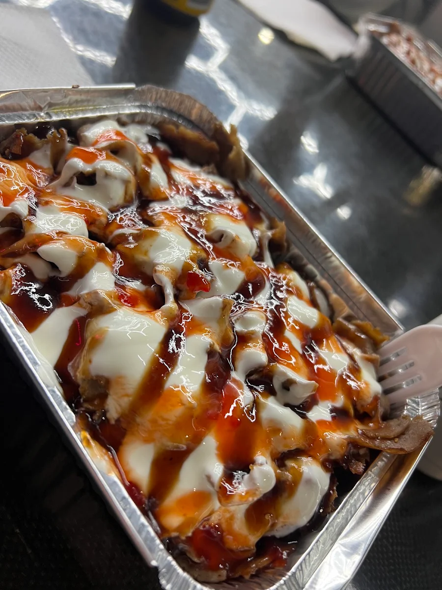 Lamb HSP with Garlic BBQ & Sweet Chilli Sauce