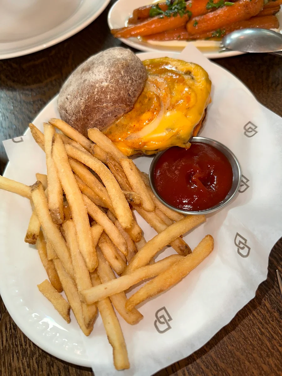Cheese Burger and Fries