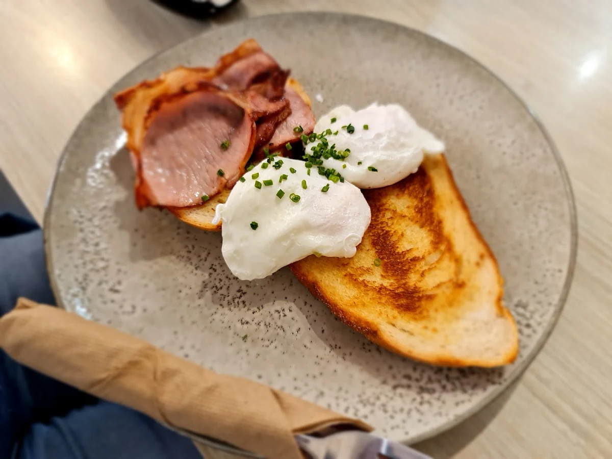 Bacon and Eggs on Sourdough
