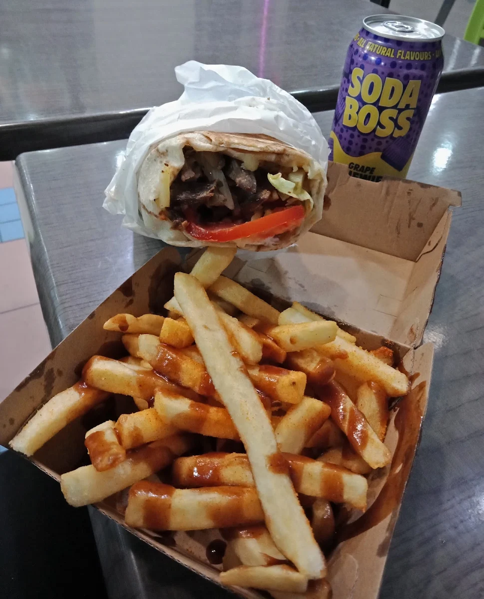 Shawarma Roll Lamb Kebab Combo