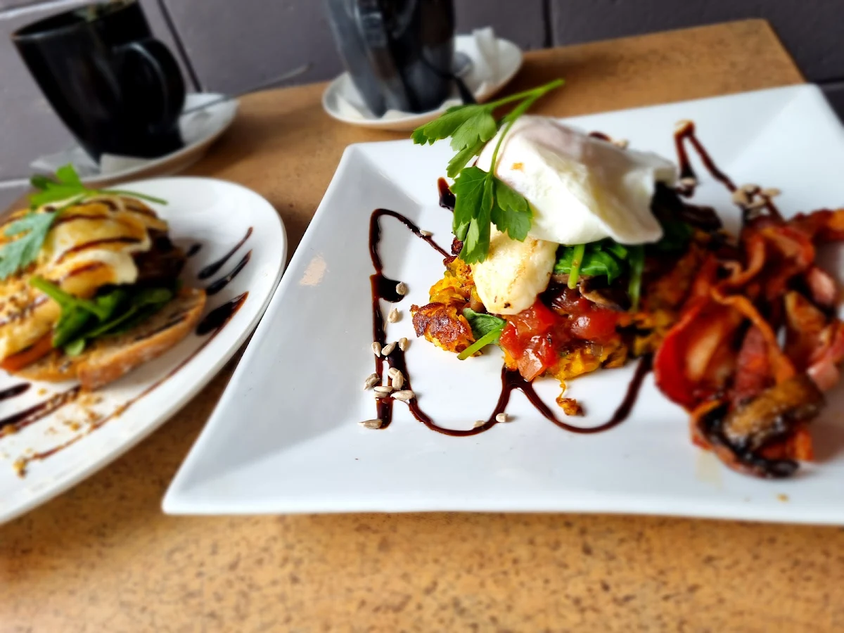 Charred Vegetable Halloumi Stack, Spice of Life Cafe & Deli