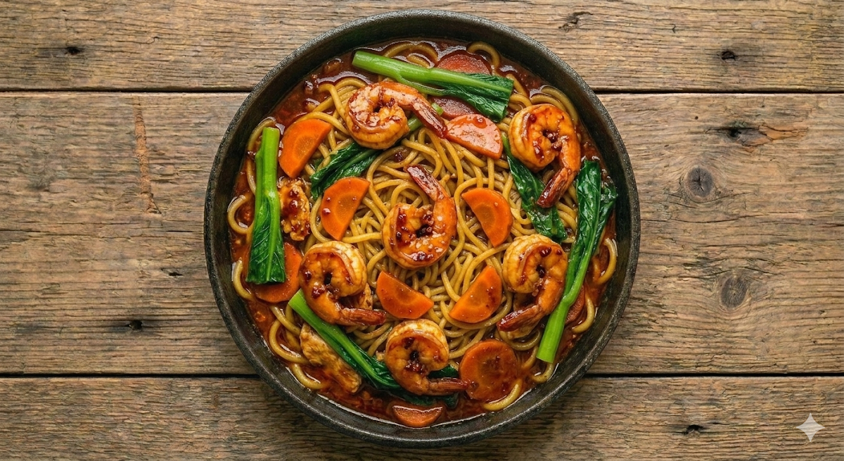 Sizzling Prawn Chilli Sauce Hokkien Noodle