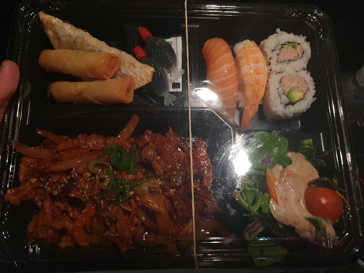 Chilli Pork Bento, Sushi Train Sapporo