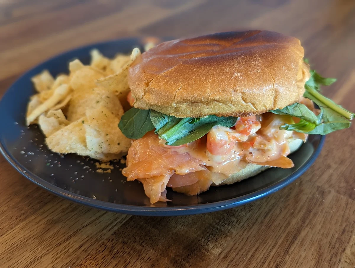 Smoked Salmon and Sweet Chilli Prawns Slider