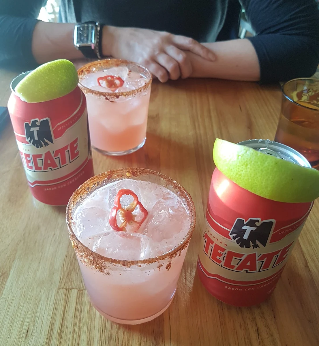 Tecate with Chilli Margaritas, Chica Bonita Manly