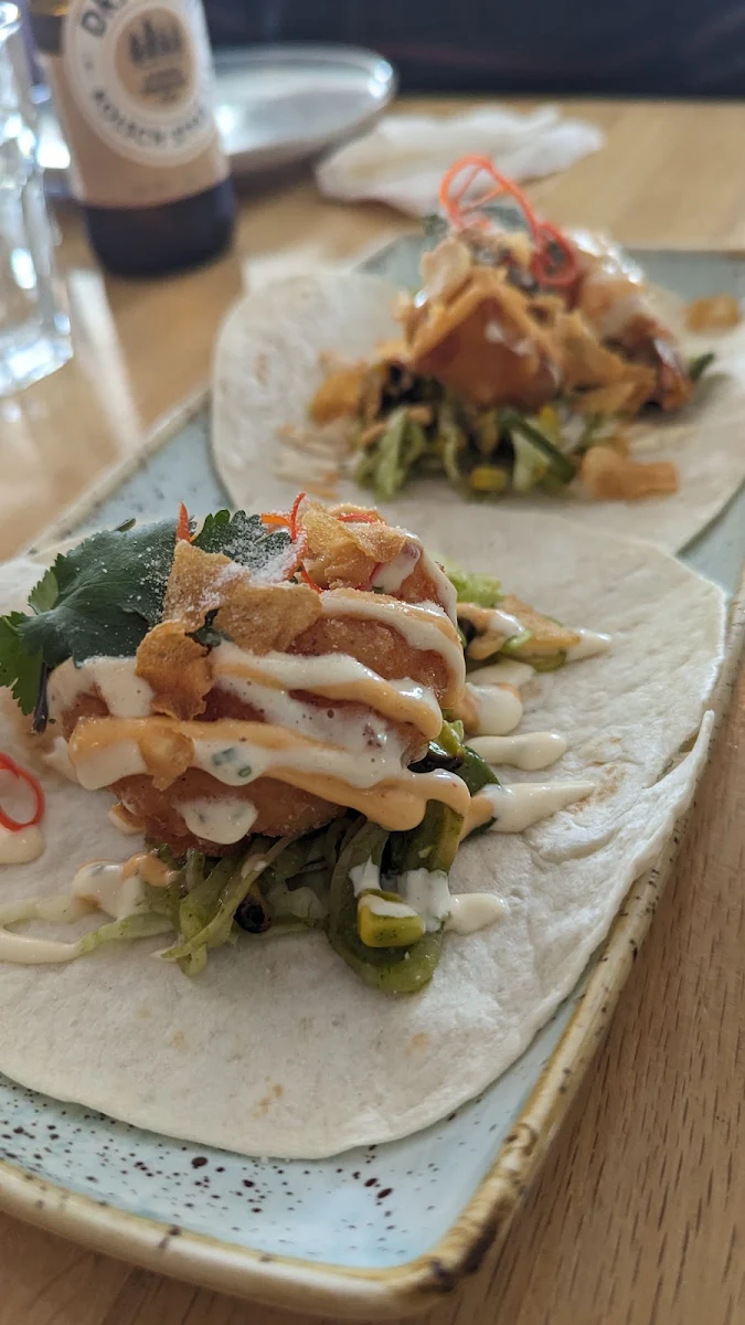 Beer Battered King Prawn Soft Shell Taco Vo
