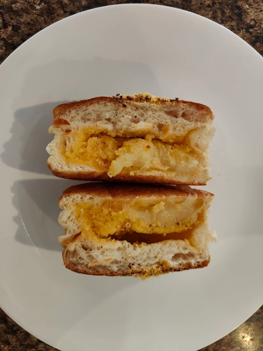 Salted Egg Yolk and Mochi Bun