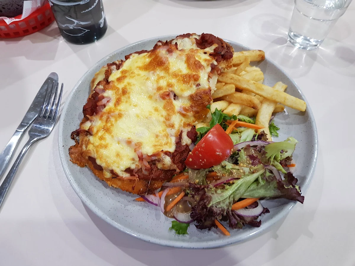 Mini Chicken Parmi and Chips
