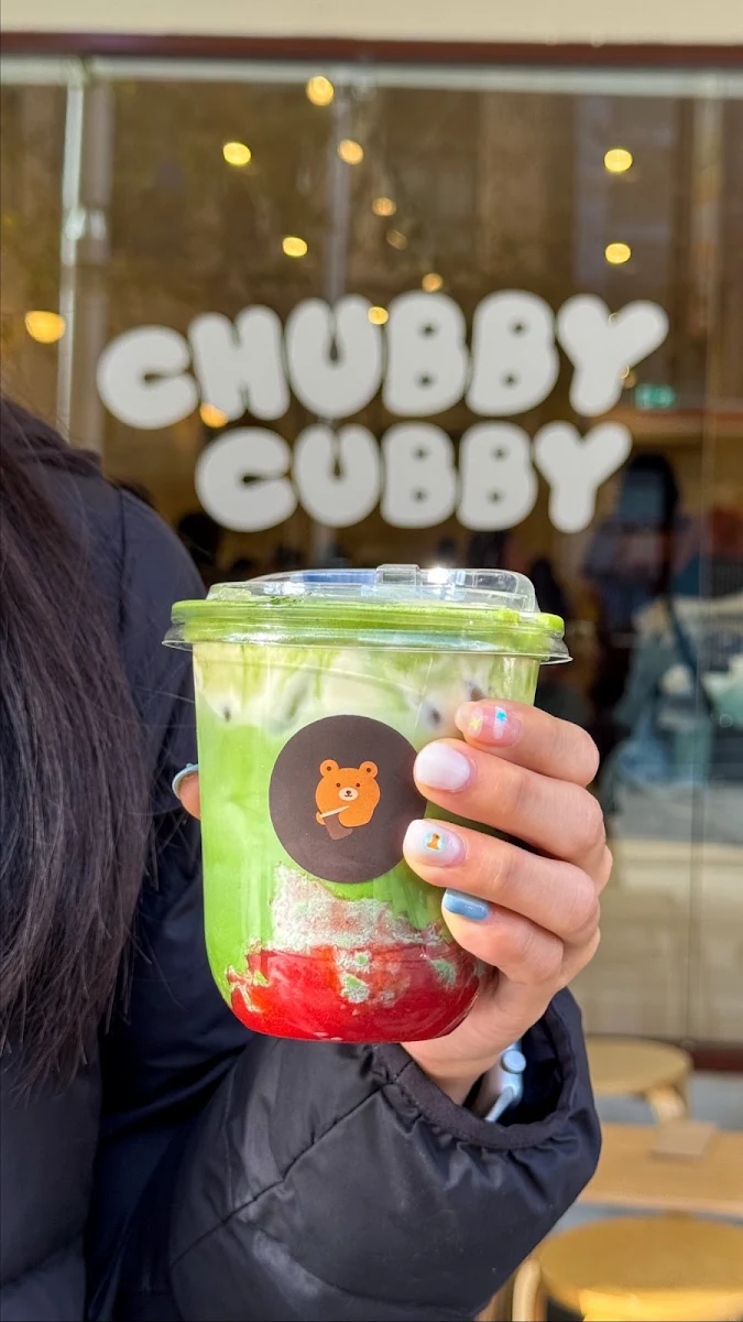 Ichigo Matcha Latte, Chubby Cubby Cafe (Westfield Sydney)