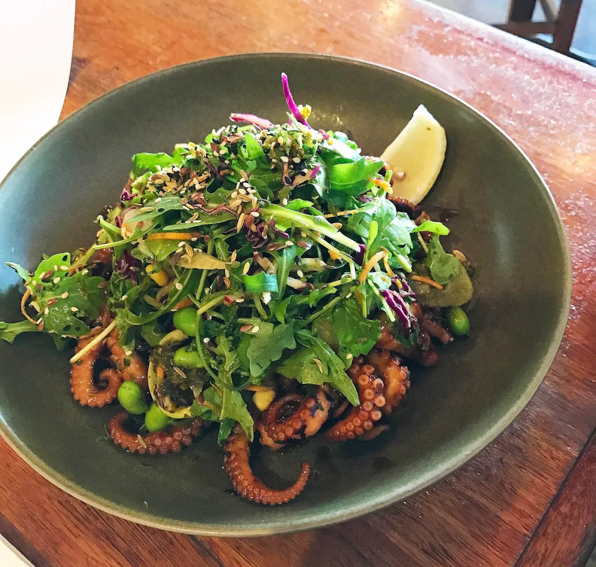 Salt & Pepper Squid with BBQ'd Octopus
