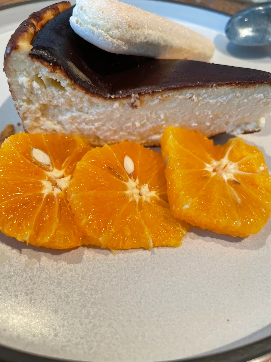 Baked Basque Cheesecake with Orange
