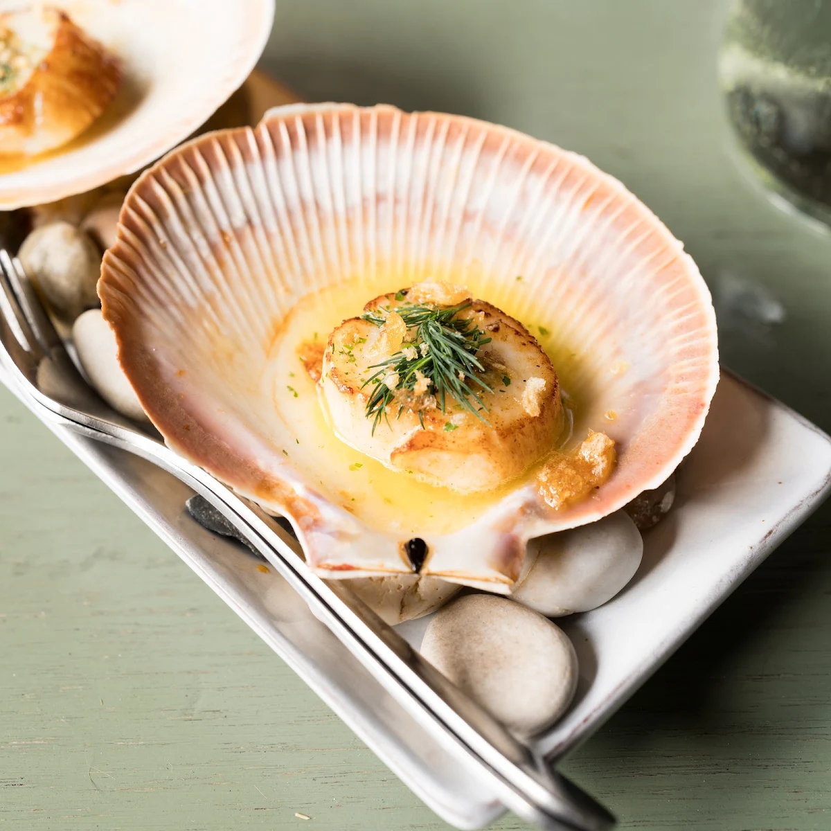 Grilled Scallops, Miss Chow's On the Terrace