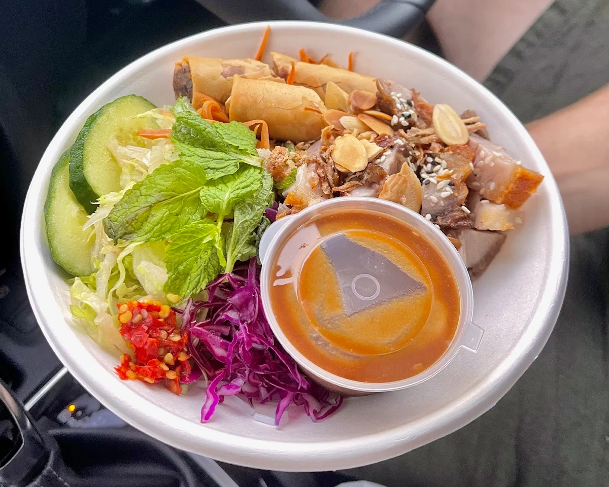 Crispy Roasted Pork Belly Vermicelli Noodle Salad