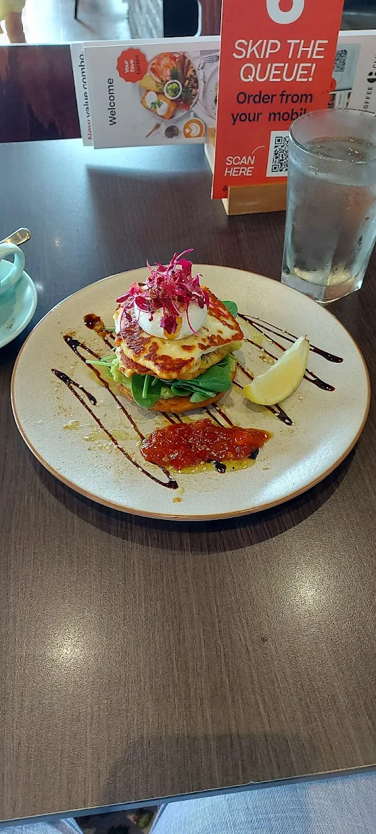 Corn & Zucchini Stack, The Coffee Club