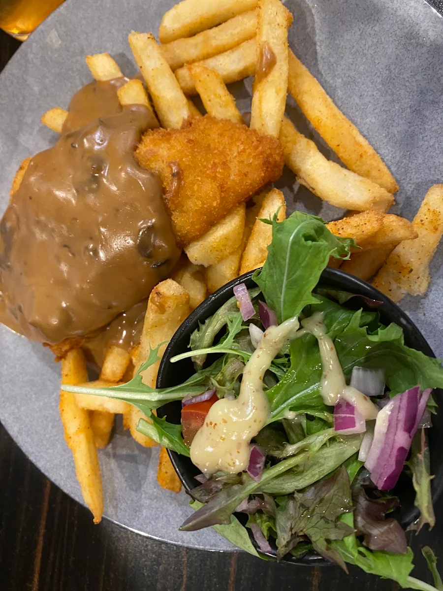 Chicken Schnitzel with Mushroom Gravy