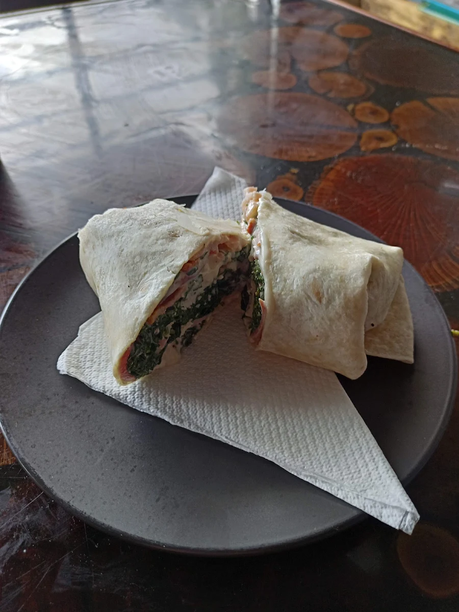 Chicken Caesar Wrap, Hidden Specialty Coffee