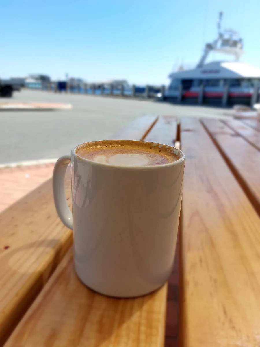 Flat White, Barnacles on the Wharf