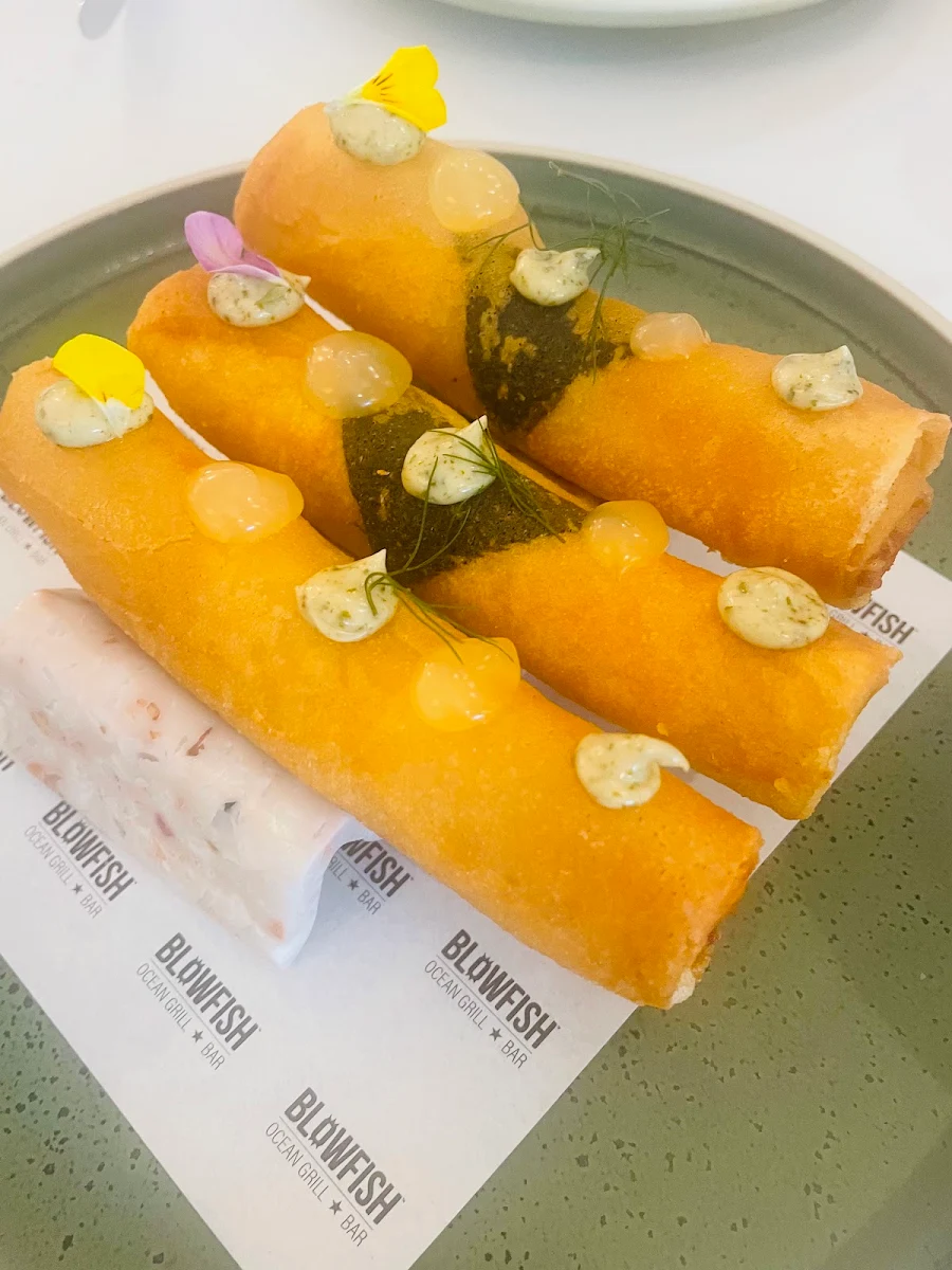 Spring Rolls, Blowfish Seafood ★ Steak ★ Bar