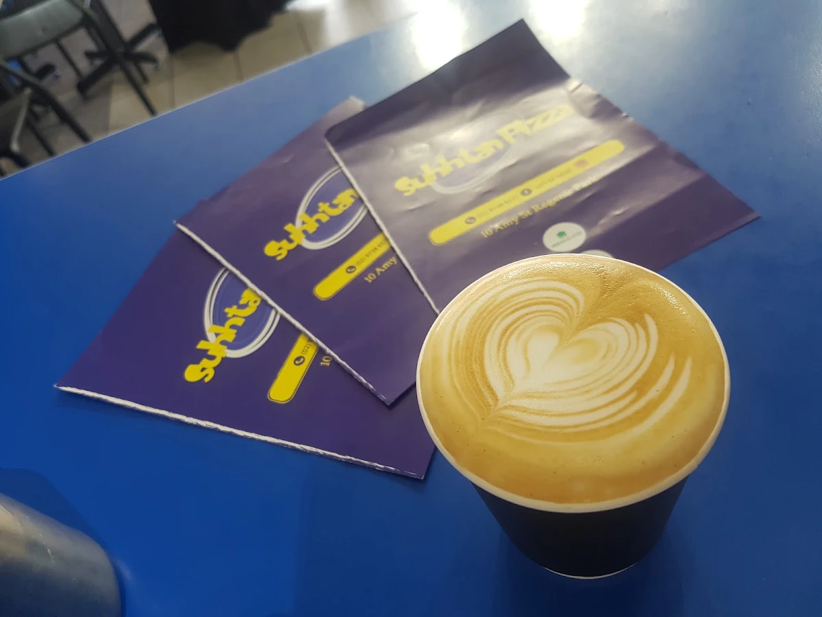 Latte, Suhhtan bakery Bankstown - Halal Manoush and Pizzas