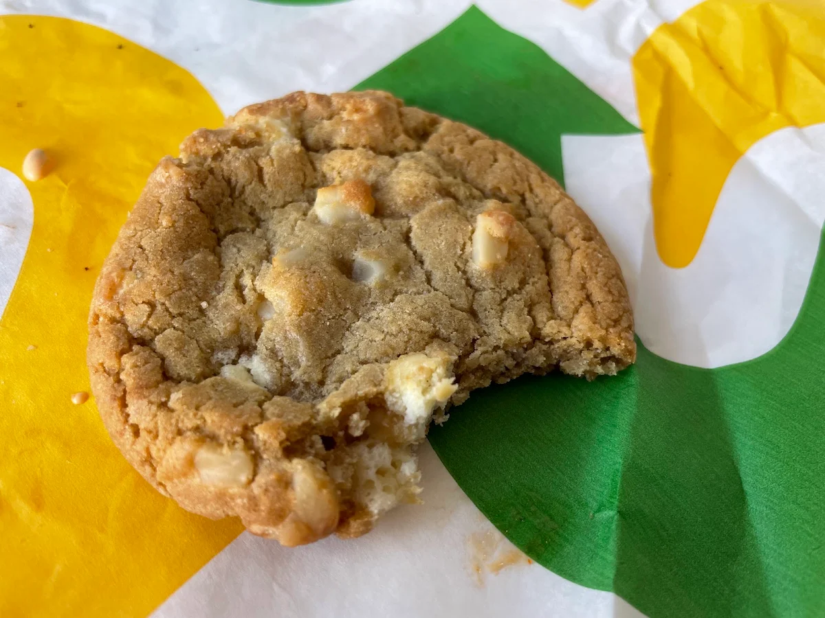 White Chip Macadamia Nut Cookie, Subway