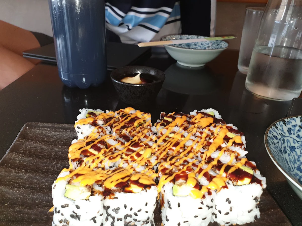 Chicken Snitz with Special Sushi Sause and Spicy Mayo