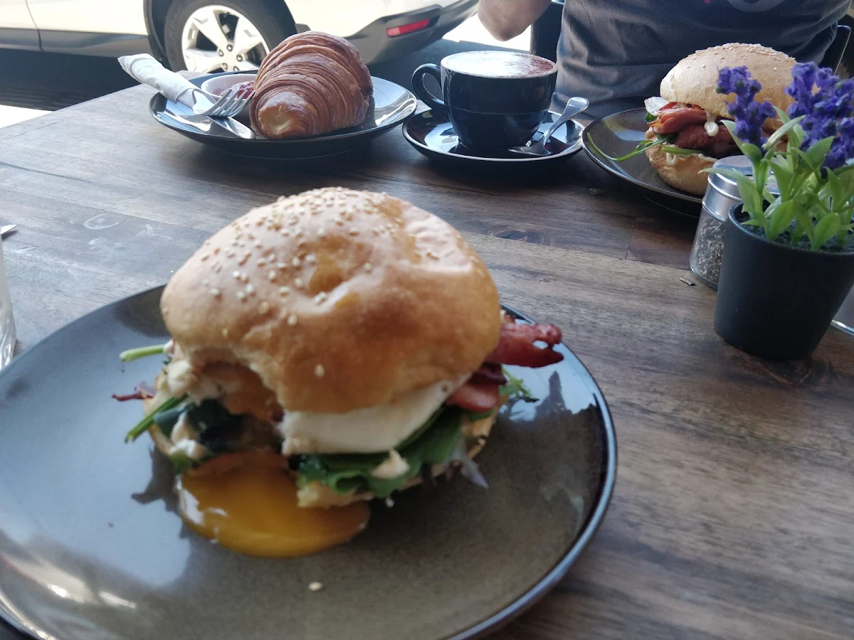 Bacon & Egg Roll with Coffee